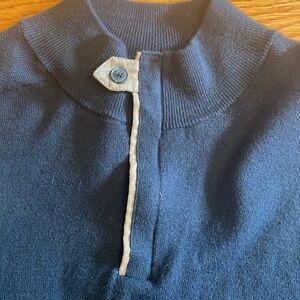 Brice XL black 1/4  zip cotton/cashmere blend light long sleeve pullover sweater